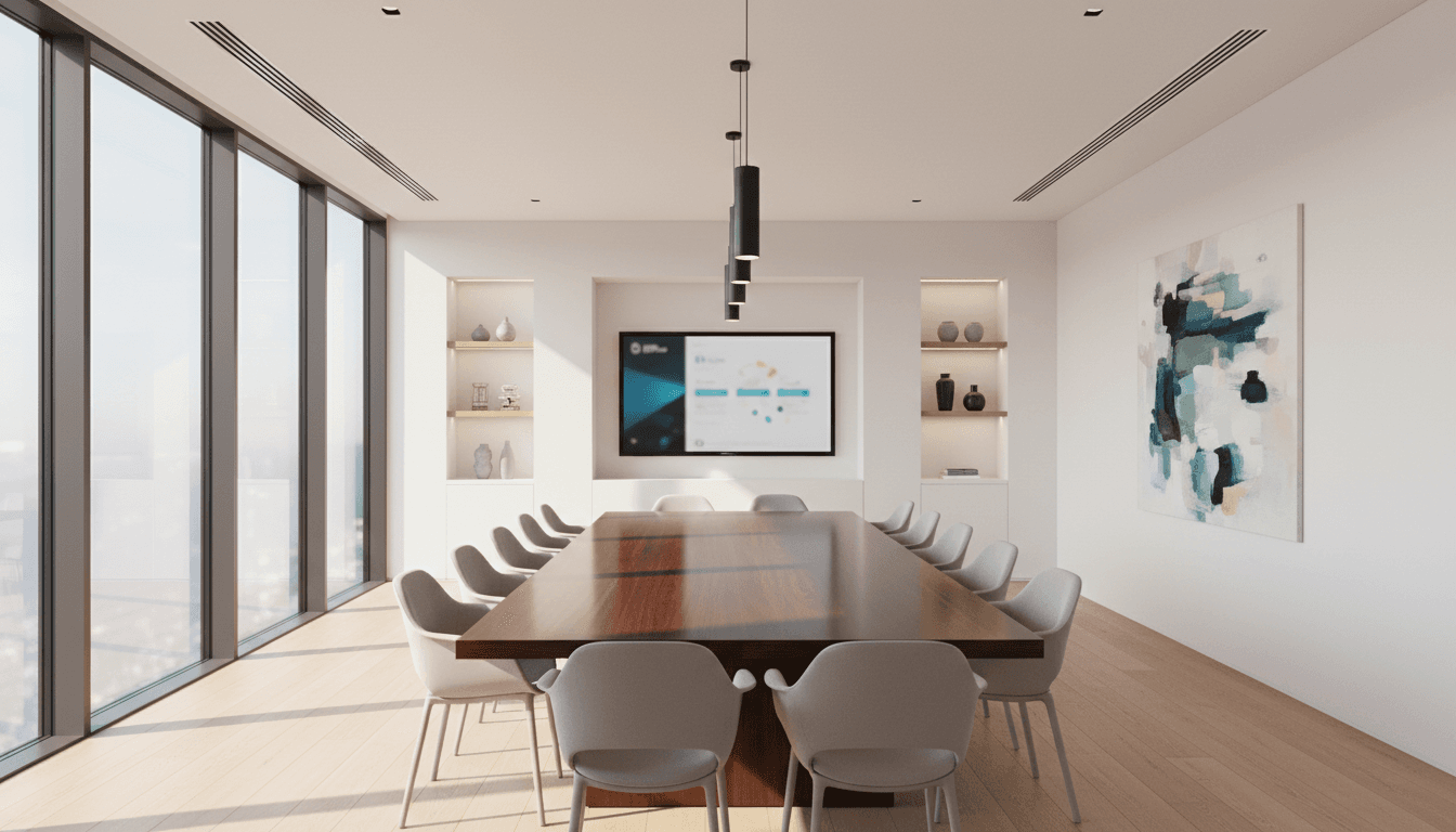 Conference room setup completed in Utah office